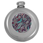 Seamless Pattern Paisley Decorative Round Hip Flask (5 oz)