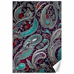 Seamless Pattern Paisley Decorative Canvas 12  x 18 