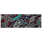 Seamless Pattern Paisley Decorative Banner and Sign 9  x 3 