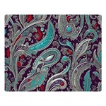 Seamless Pattern Paisley Decorative Premium Plush Fleece Blanket (Large)