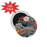 Seamless Pattern Chinoiserie Flowers 1.75  Magnets (100 pack) 