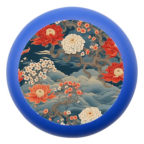 Seamless Pattern Chinoiserie Flowers Dento Box with Mirror from ArtsNow.com Front