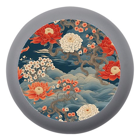 Seamless Pattern Chinoiserie Flowers Dento Box with Mirror from ArtsNow.com Front