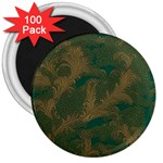 Seamless Pattern Pattern Leaves 3  Magnets (100 pack)