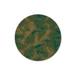 Seamless Pattern Pattern Leaves Magnet 3  (Round)