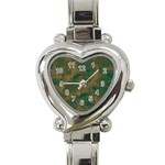 Seamless Pattern Pattern Leaves Heart Italian Charm Watch