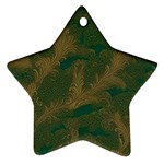 Seamless Pattern Pattern Leaves Star Ornament (Two Sides)