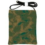 Seamless Pattern Pattern Leaves Shoulder Sling Bag