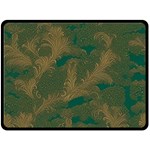 Seamless Pattern Pattern Leaves Fleece Blanket (Large)