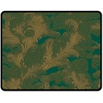 Seamless Pattern Pattern Leaves Fleece Blanket (Medium)