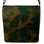 Seamless Pattern Pattern Leaves Flap Closure Messenger Bag (S)