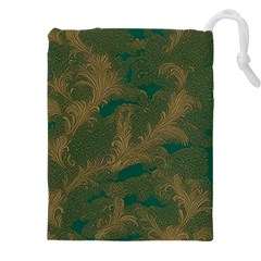 Seamless Pattern Pattern Leaves Drawstring Pouch (4XL) from ArtsNow.com Front