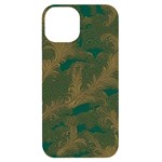 Seamless Pattern Pattern Leaves iPhone 14 Black UV Print Case