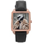 Digital Rebel 6 Rose Gold Leather Watch 