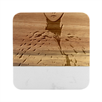 Digital Rebel (14) Marble Wood Coaster (Square)