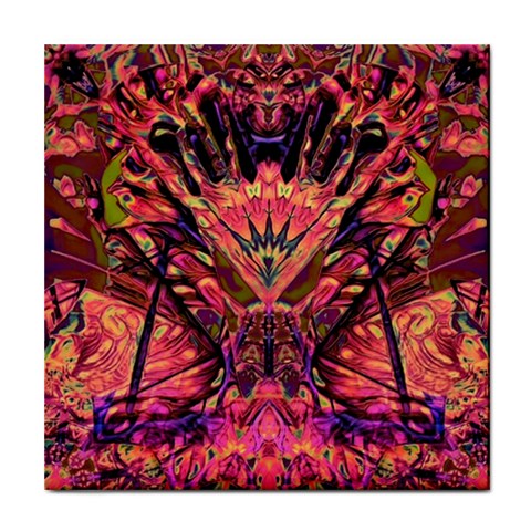 Trippy Garland Tile Coaster from ArtsNow.com Front