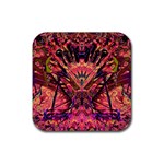 Trippy Garland Rubber Coaster (Square)