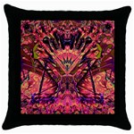 Trippy Garland Throw Pillow Case (Black)