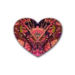 Trippy Garland Rubber Heart Coaster (4 pack)