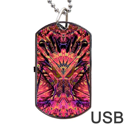 Trippy Garland Dog Tag USB Flash (Two Sides) from ArtsNow.com Front