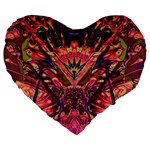 Trippy Garland Large 19  Premium Heart Shape Cushions