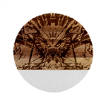 Trippy Garland Marble Wood Coaster (Round)