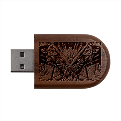 Trippy Garland Wood Oval USB Flash Drive from ArtsNow.com USB