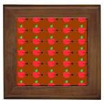 Apple Arrow Pattern Design Drawing Framed Tile