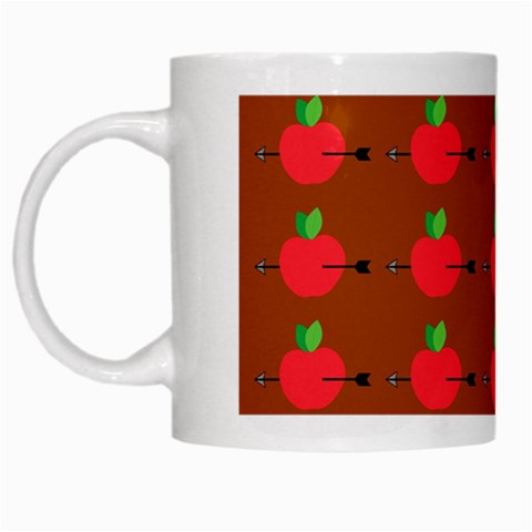 Apple Arrow Pattern Design Drawing White Mug from ArtsNow.com Left