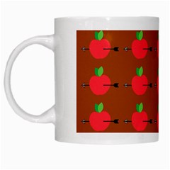 Apple Arrow Pattern Design Drawing White Mug from ArtsNow.com Left