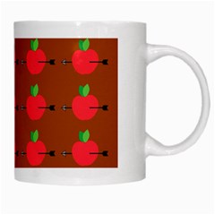 Apple Arrow Pattern Design Drawing White Mug from ArtsNow.com Right