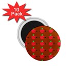 Apple Arrow Pattern Design Drawing 1.75  Magnets (10 pack) 