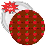 Apple Arrow Pattern Design Drawing 3  Buttons (100 pack) 