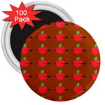 Apple Arrow Pattern Design Drawing 3  Magnets (100 pack)