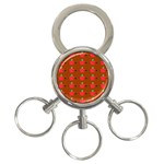 Apple Arrow Pattern Design Drawing 3-Ring Key Chain