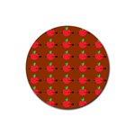 Apple Arrow Pattern Design Drawing Rubber Coaster (Round)