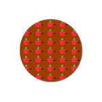 Apple Arrow Pattern Design Drawing Magnet 3  (Round)