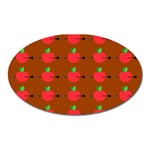 Apple Arrow Pattern Design Drawing Oval Magnet