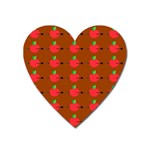 Apple Arrow Pattern Design Drawing Heart Magnet