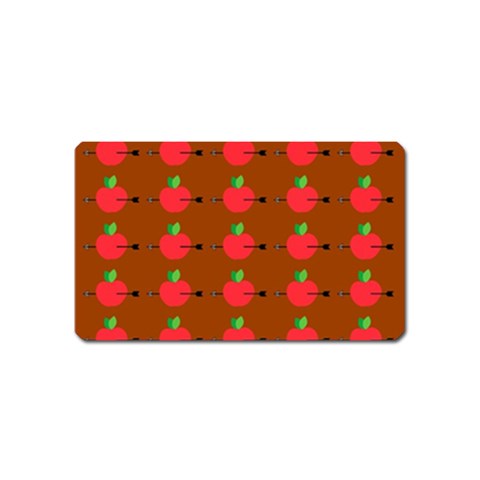 Apple Arrow Pattern Design Drawing Magnet (Name Card) from ArtsNow.com Front