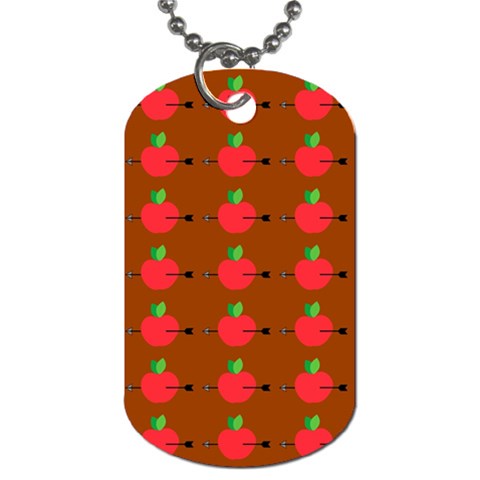 Apple Arrow Pattern Design Drawing Dog Tag (Two Sides) from ArtsNow.com Front