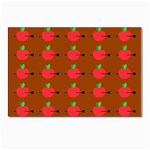 Apple Arrow Pattern Design Drawing Postcard 4 x 6  (Pkg of 10)