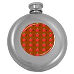 Apple Arrow Pattern Design Drawing Round Hip Flask (5 oz)