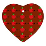 Apple Arrow Pattern Design Drawing Heart Ornament (Two Sides)