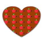 Apple Arrow Pattern Design Drawing Heart Mousepad