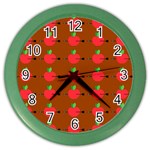 Apple Arrow Pattern Design Drawing Color Wall Clock