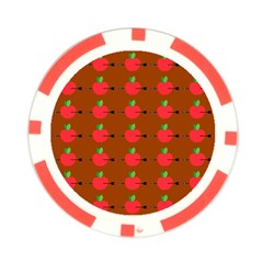 Apple Arrow Pattern Design Drawing Poker Chip Card Guard from ArtsNow.com Front