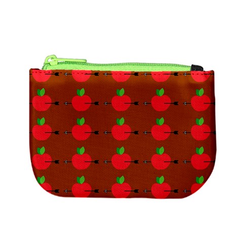 Apple Arrow Pattern Design Drawing Mini Coin Purse from ArtsNow.com Front