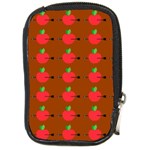 Apple Arrow Pattern Design Drawing Compact Camera Leather Case