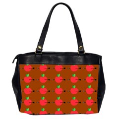 Apple Arrow Pattern Design Drawing Oversize Office Handbag (2 Sides) from ArtsNow.com Back